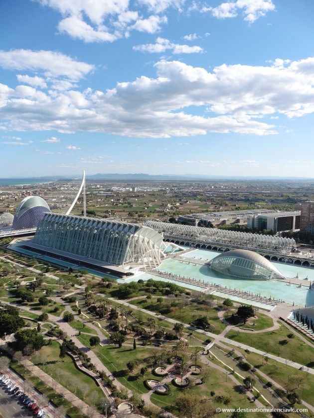 Vista panorámica de la Ciudad de las Artes y de las Ciencias de Valencia