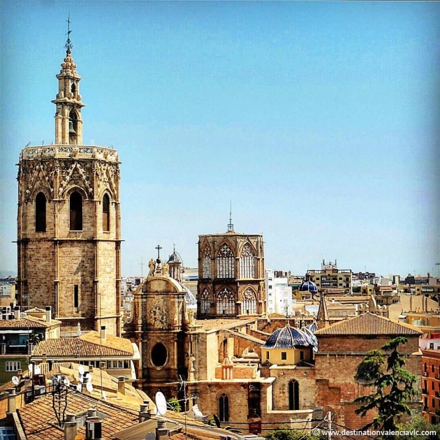 Vistas de la Catedral de Valencia desde la Torre de Santa Catalina