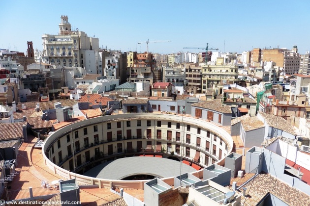 Vistas Plaza Redonda desde la Torre de Santa Catalina en Valencia